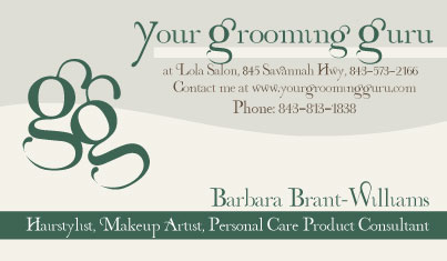 The Grooming Guru Logo and Business Card