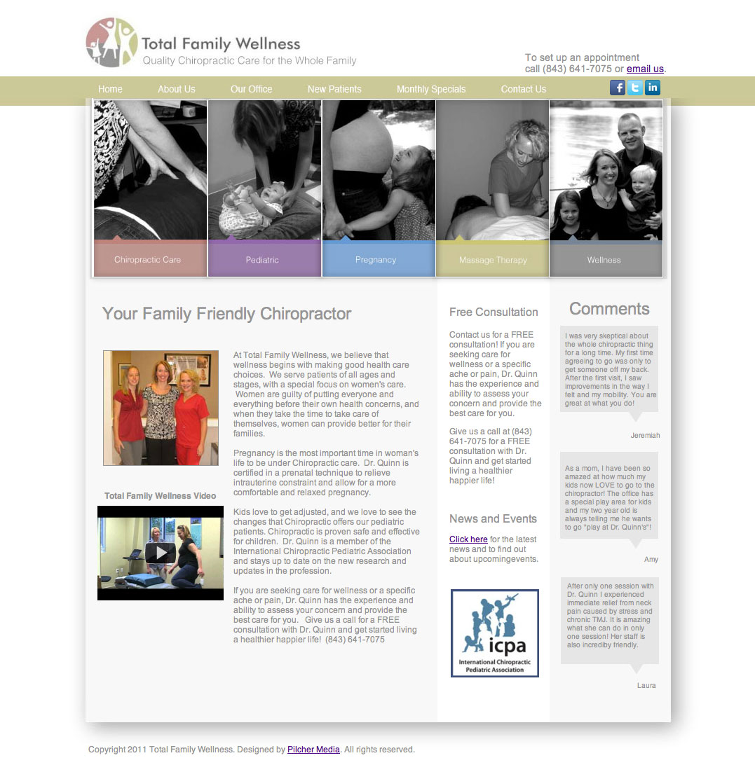 Total Family Wellness Website Design and Development