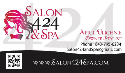 Salon 424 & Spa Business Card Design