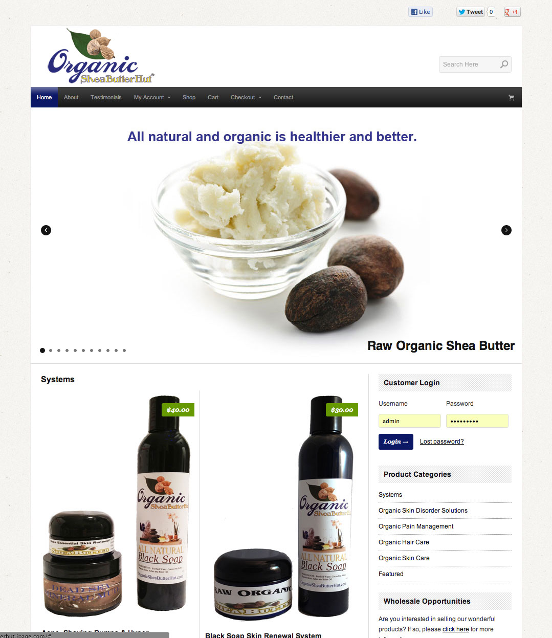 New Website for Organic Shea Butter Hut