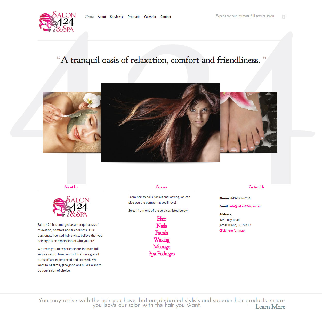 New Website for Salon 424 & Spa