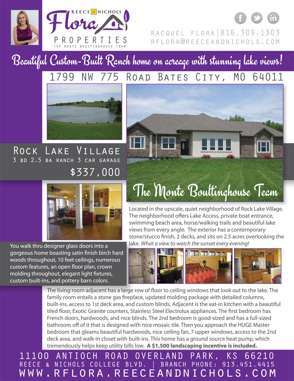 New Listing Flyer for Flora Properties!