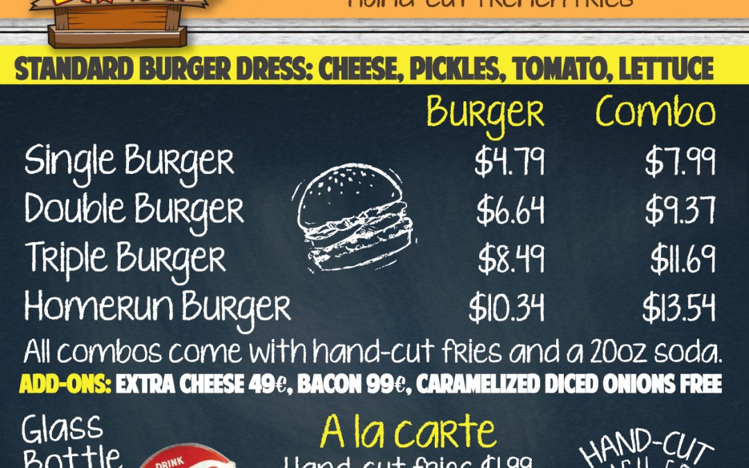New Menu Designs for Tay’s Burger Shack in North Kansas City